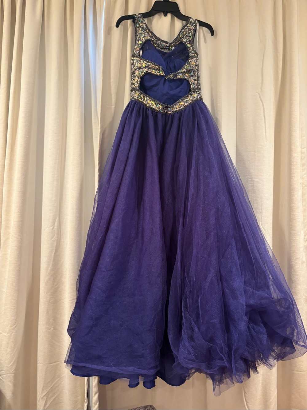 Tiffany Designs Blue Ball Gown with Iridescent Beaded Bodice - Picture 2 of 2